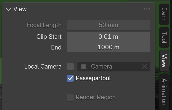 ClippingInCamearViewSettings